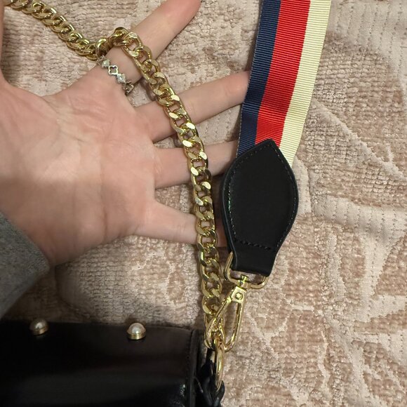 Fashion Jewel and Gold Bumble Bee Faux Leather Modular Crossbody Bag - Picture 7 of 8